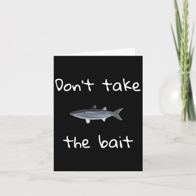 Cartão Dont Take The Bait Mullet Fish Artwork Painting  (Frente)