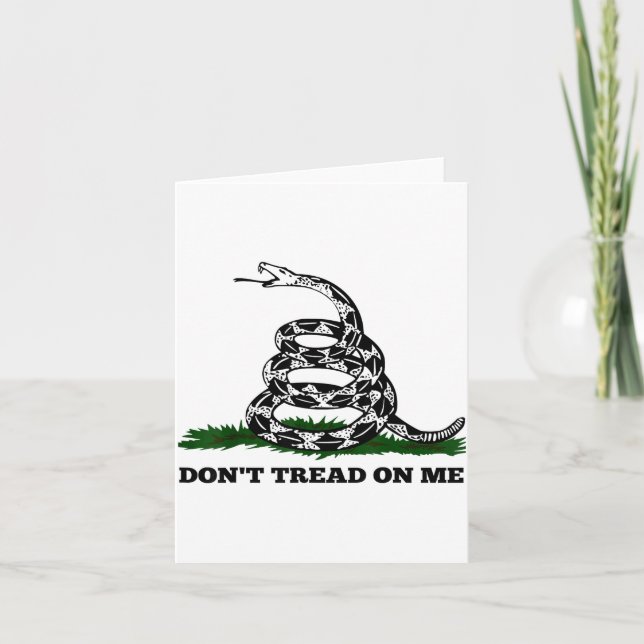 Cartão Don't Tread On Me 2nd Amendment Patriotic New Nove (Frente)