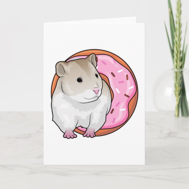 Cartão Donut de Hamster (Frente)