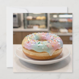 Cartão Donut de Vidro Pastel Caprichoso  