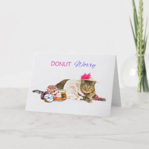 Cartão Donut Kitty Fancy and Sweet Birthday