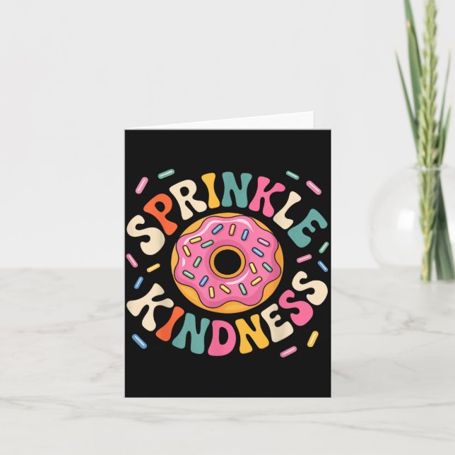 Cartão Donut Sprinkle Kindness Funny Doughnut Lover Girls (Frente)