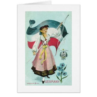 Cartão Donzela alemão - 1900's adiantado