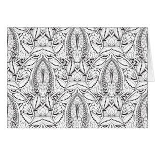 Cartão Doodle tribal abstrato