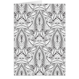 Cartão Doodle tribal abstrato