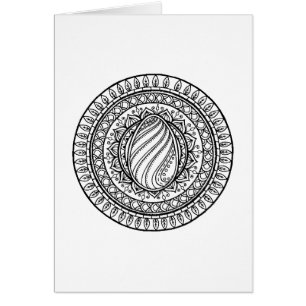 Cartão Doodle tribal do círculo
