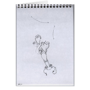 Cartão Doodles surreais da cara do pé dos desenhos PDD34