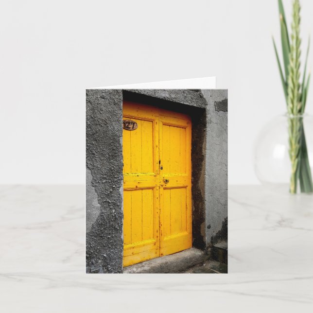 Cartão Doors of the Cinque Terre Note Card (Frente)