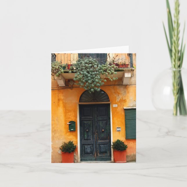 Cartão Doors of the Cinque Terre Note Card (Frente)