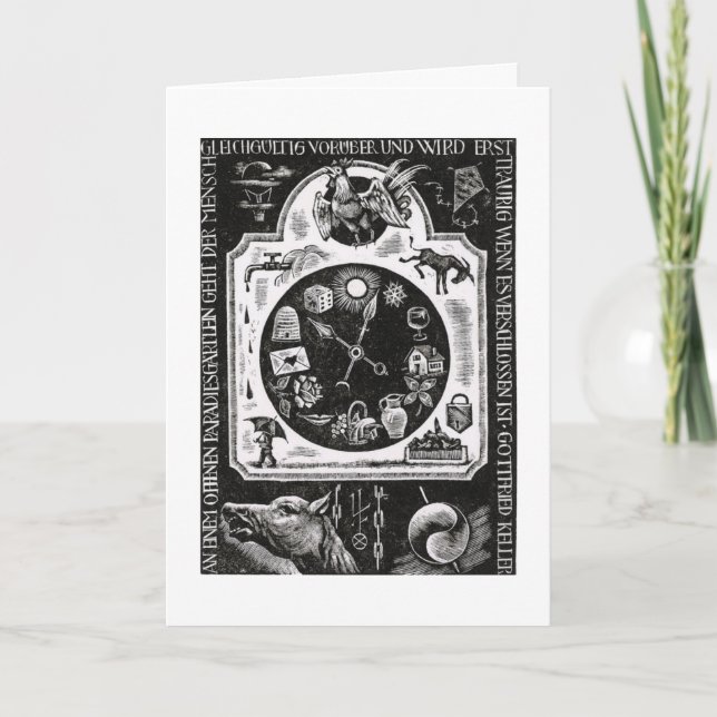 Cartão Doorway to Paradise Card - Gottfried Keller Quote (Frente)