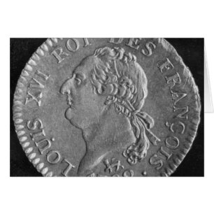 Cartão D'or de Louis que descreve Louis XVI, 1792