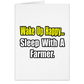 Cartão Dormir com um agricultor