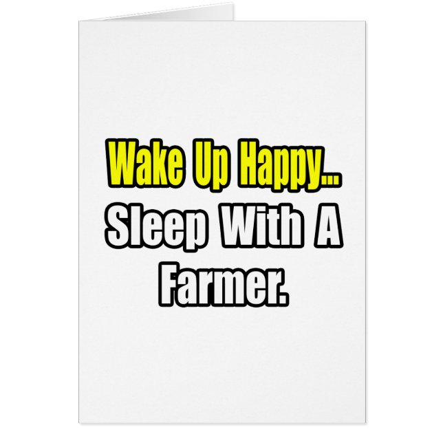 Cartão Dormir com um agricultor (Frente)