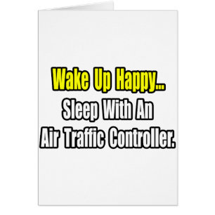 Cartão Dormir Com Um Controlador De Tráfego Aéreo
