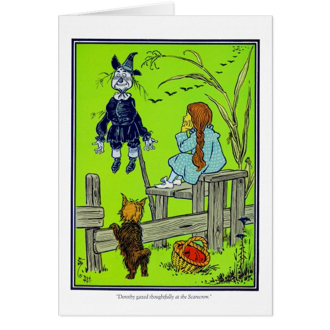 Cartão Dorothy olhou pensativamente (Frente)