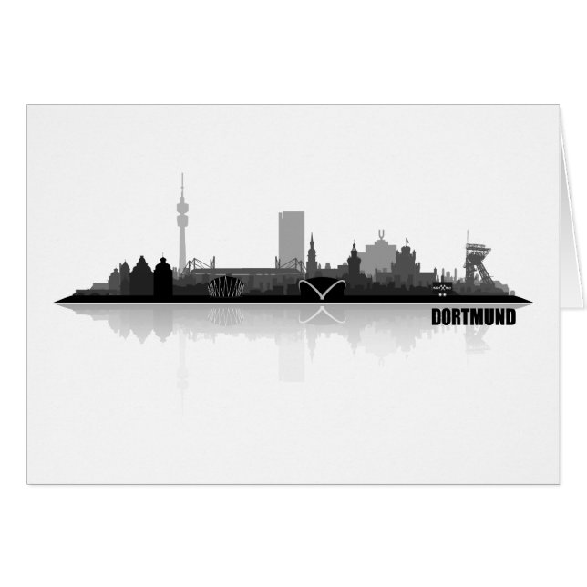 Cartão Dortmund City Skyline (Frente Horizontal)