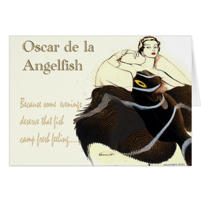 Cartão Dos "acampamento peixes fresco " (Frente Horizontal)