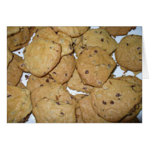 Cartão dos biscoitos de farinha de aveia dos