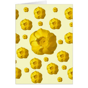 Cartão dos botões de ouro