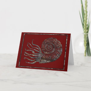 Cartão dos Canhões Fósseis de Ammonite Falantes, N