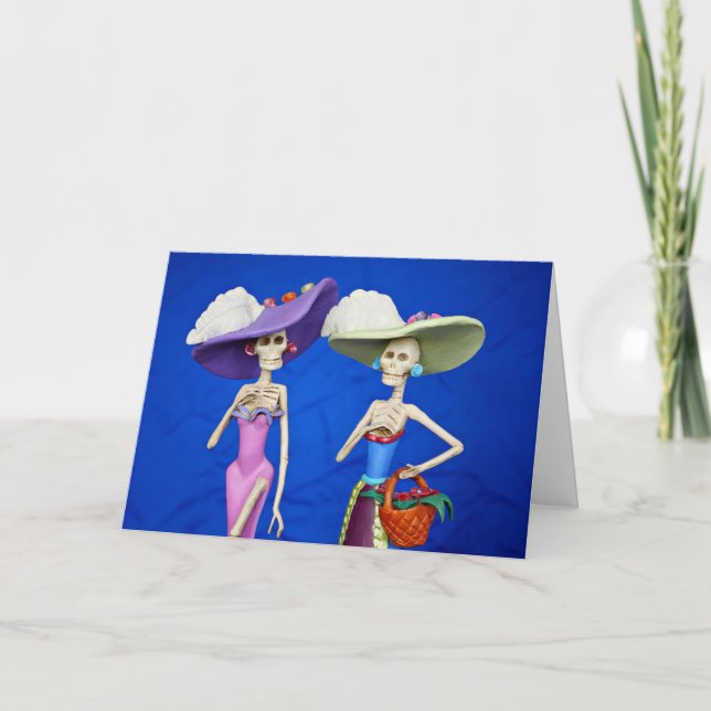 Cartão Dos Catrinas Greeting Card (Frente)