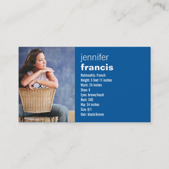 Cartão dos comp(s) do cruzamento azul mini (Frente)