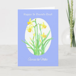 Cartão dos Daffodils do dia de St David, através