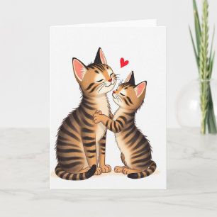 Cartão dos Felinos Listrados Opacos