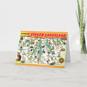 Cartão dos Finger Lakes de Nova York