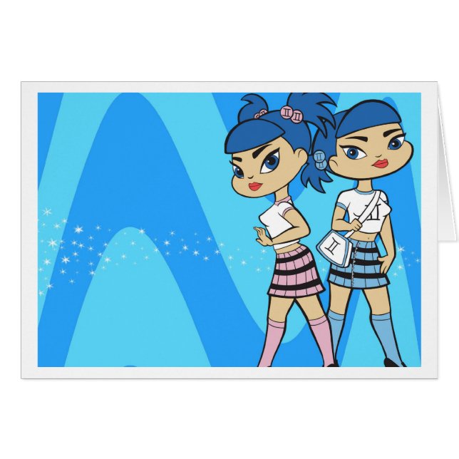 Cartão dos Gêmeos (Frente Horizontal)