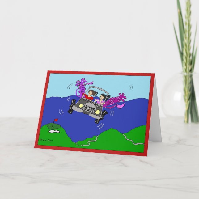 Cartão dos jogadores de golfe das mulheres (Frente)