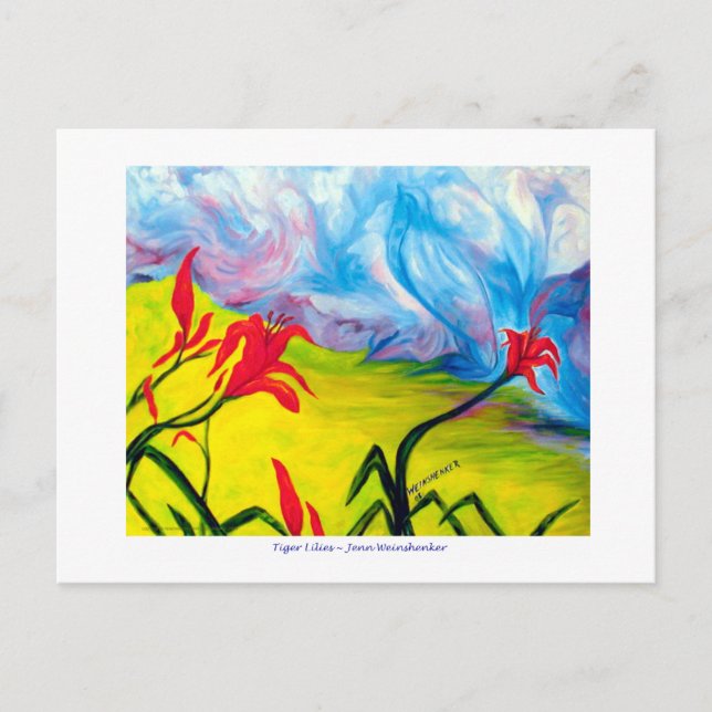 CARTÃO dos lírios de tigre (Frente)