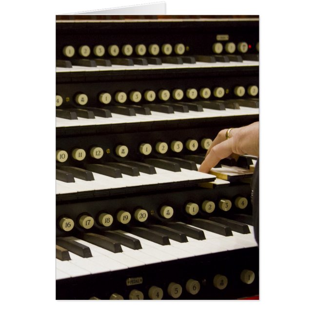 Cartão dos manuais do órgão (Frente)