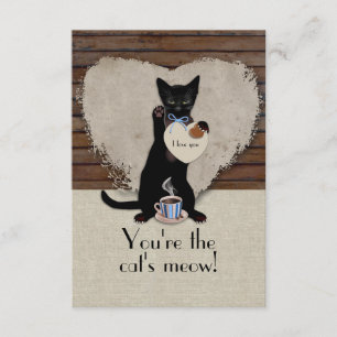 Cartão dos namorados do Meow do gato