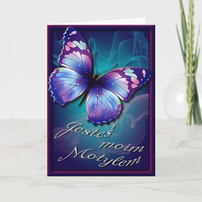 Cartão dos namorados no polonês (Frente)