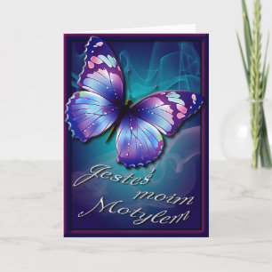 Cartão dos namorados no polonês