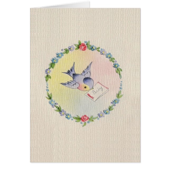 Cartão dos parabéns ou do anúncio do bebê do (Frente)