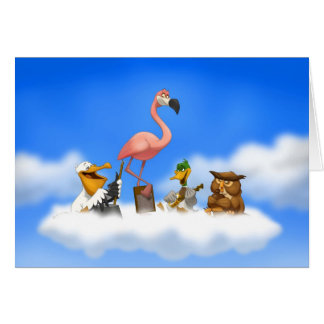 Cartão dos pássaros de O da banda de jarro (vazio