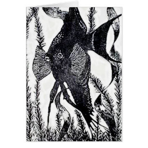 Cartão dos peixes do anjo