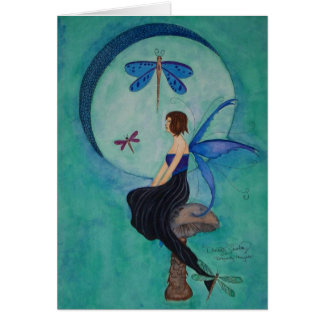 Cartão dos pensamentos da libélula