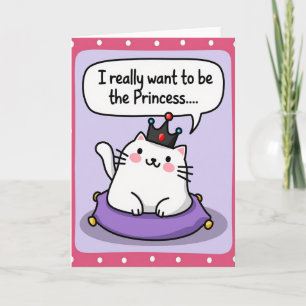 Cartão dos Sonhos da Princesa de Bolinhas
