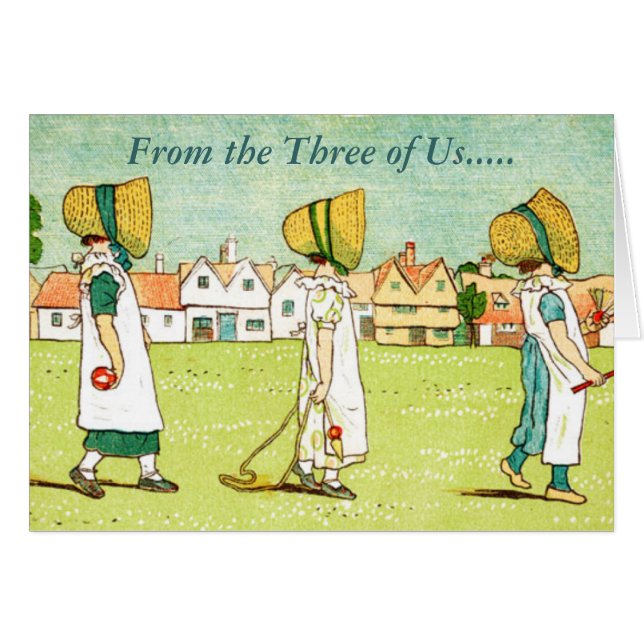 Cartão Dos três de nós (Frente Horizontal)