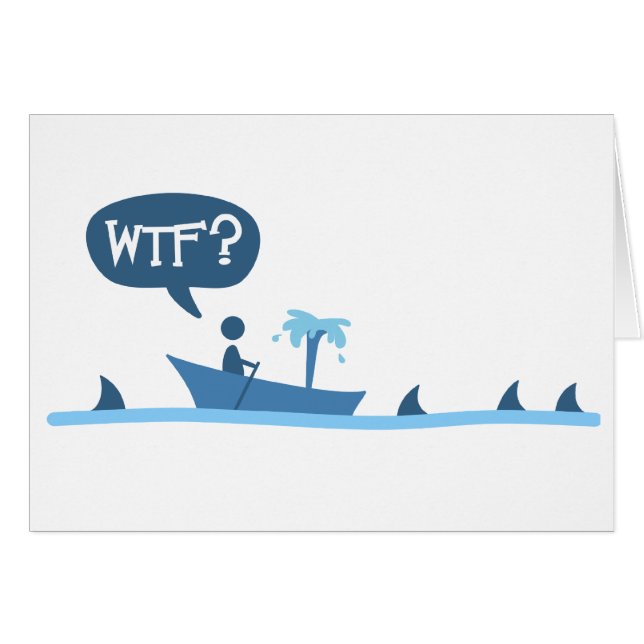 Cartão dos tubarões (Frente horizontal)