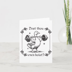 Cartão Dost Thou Even Hoist_ Engraçado Treino de Academia
