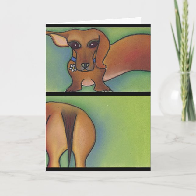 Cartão Double Dutch Doxie  by Robyn Feeley (Frente)