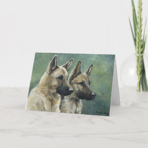 Cartão "Double Duty" German Shepherd Art Notecards
