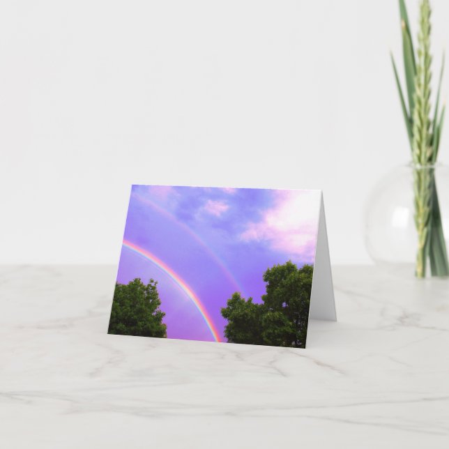 Cartão Double Rainbow (Frente)