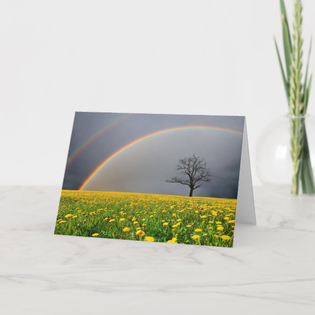 Cartão Double Rainbow (Frente)