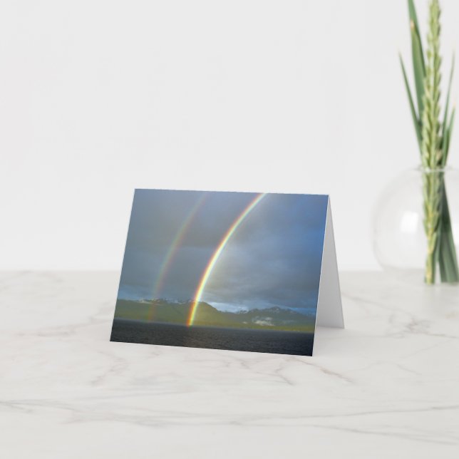 Cartão Double Rainbow (Frente)