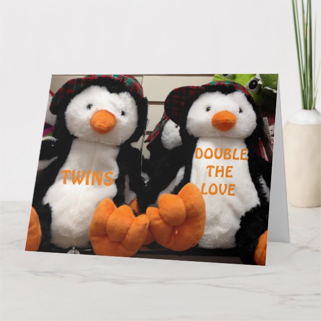 CARTÃO DOUBLE THE LOVE WHEN HAVING TWINS (Frente)